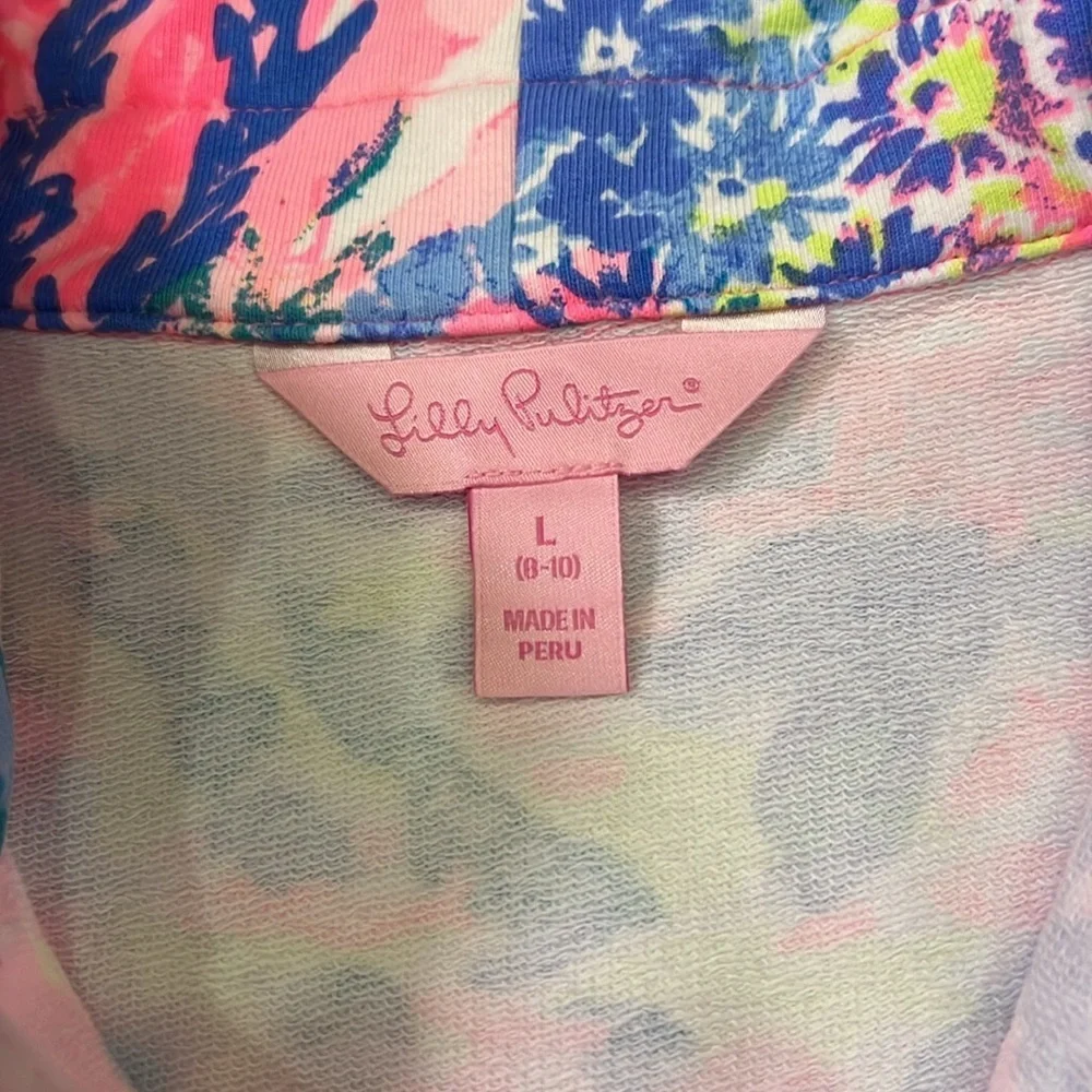 Lilly Pulitzer girls skipper popover in rainbow Soleil size large (8-10) NWOT